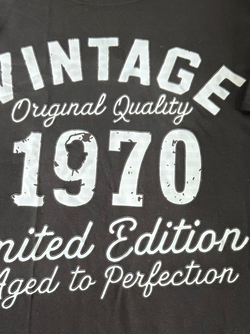 NWOT “Vintage 1970 Limited Edition” Black Graphic T-Shirt Size 2X - Picture 3 of 4